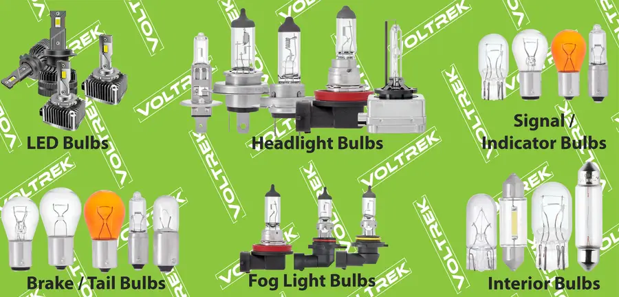 The VOLTREK bulb range: LED, headlight, signal, brake, fog and interior bulbs