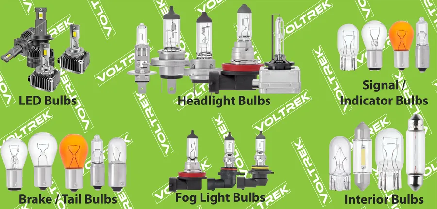 The VOLTREK bulb range: LED, headlight, signal, brake, fog and interior bulbs