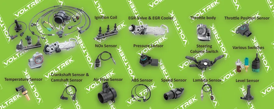 The full VOLTREK range of sensors, switches, coils and EGR valves